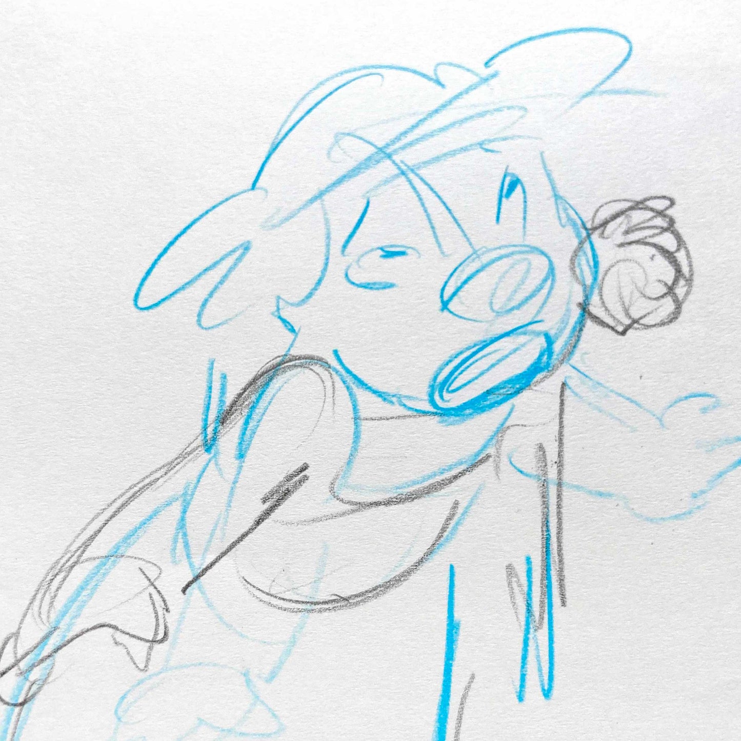 Original Animation Production Art Drawing from Lilo and Stitch