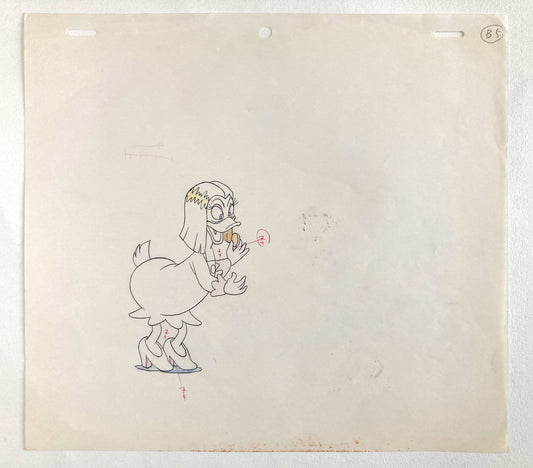 Original Animation Production Art Drawing of Magica DeSpell from DuckTales
