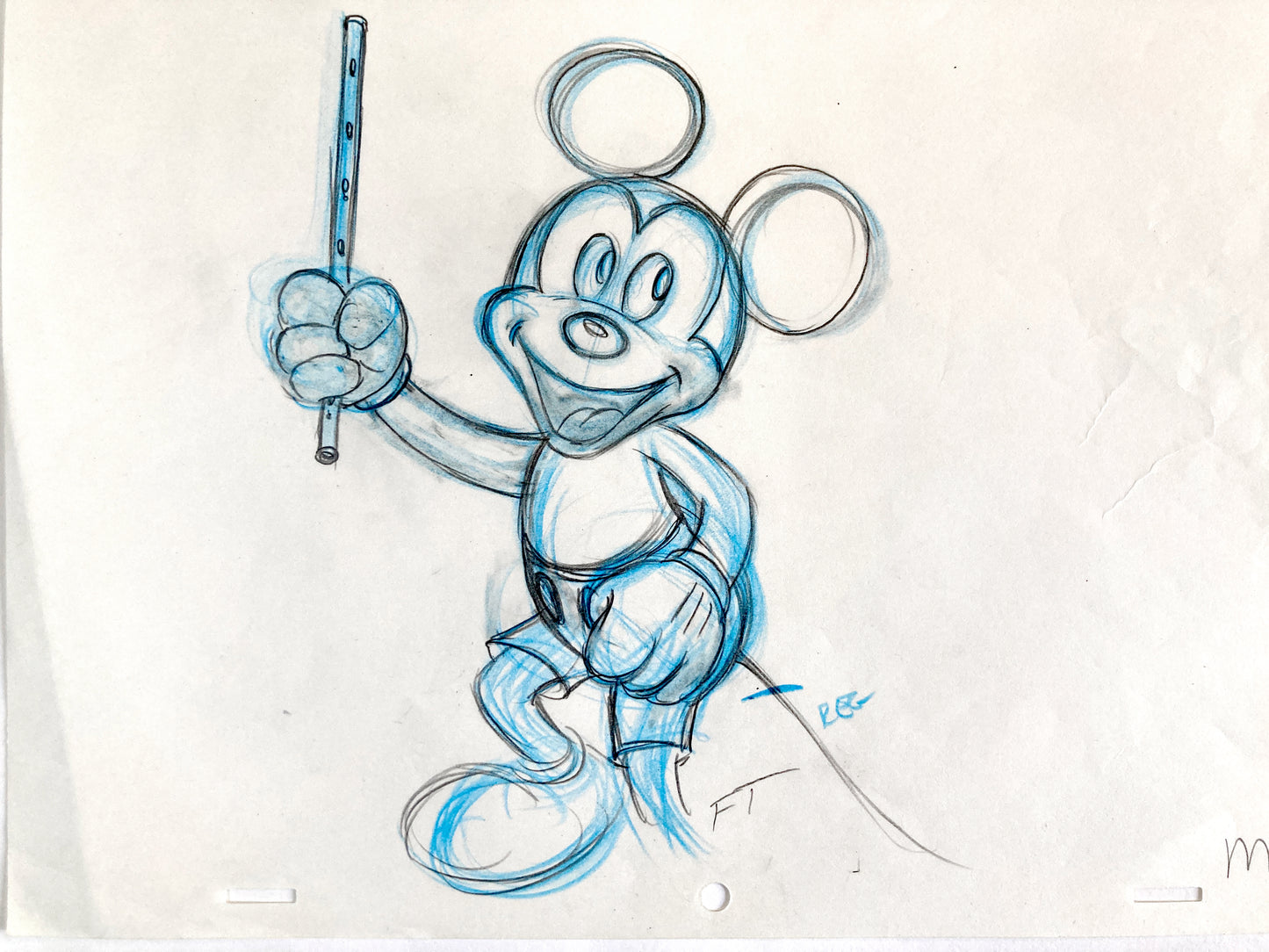 MICKEY MOUSE : Original Animation Drawing Tv Commercial (W. Disney, 1980s)