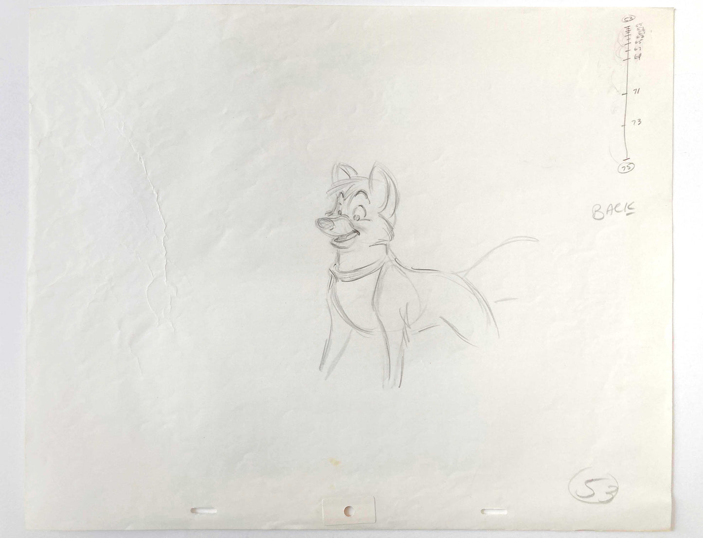 THE FOX AND THE HOUND : Original Animation Drawing (Walt Disney, 1981)