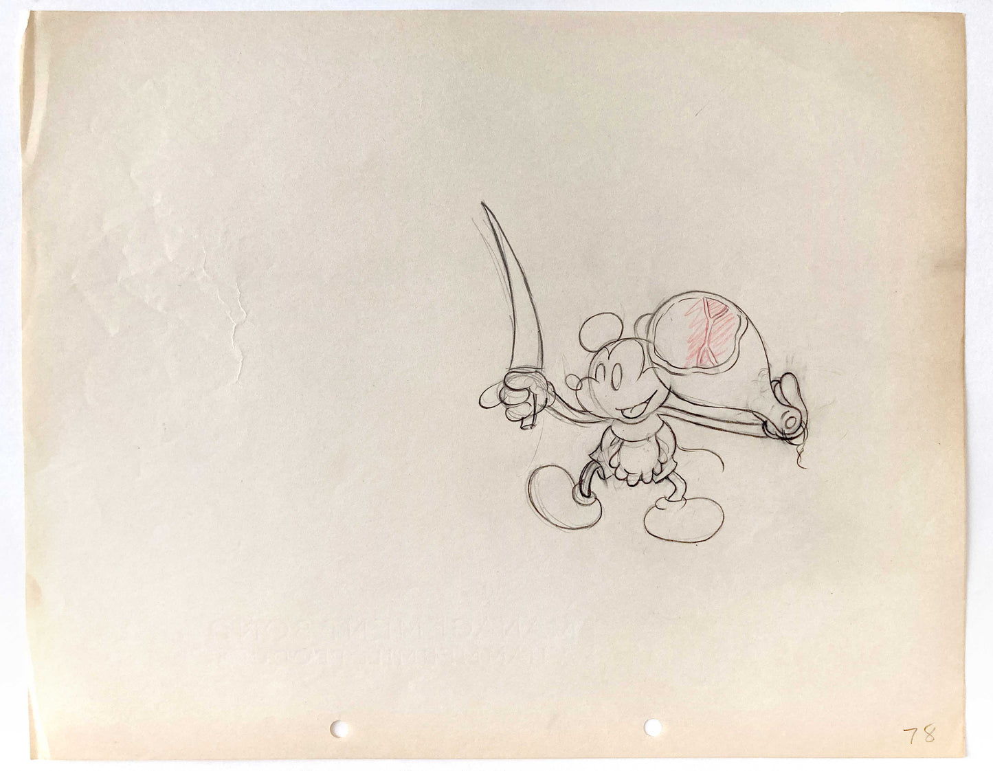 MICKEY MOUSE : Original Animation Drawing (Walt Disney, 1932)