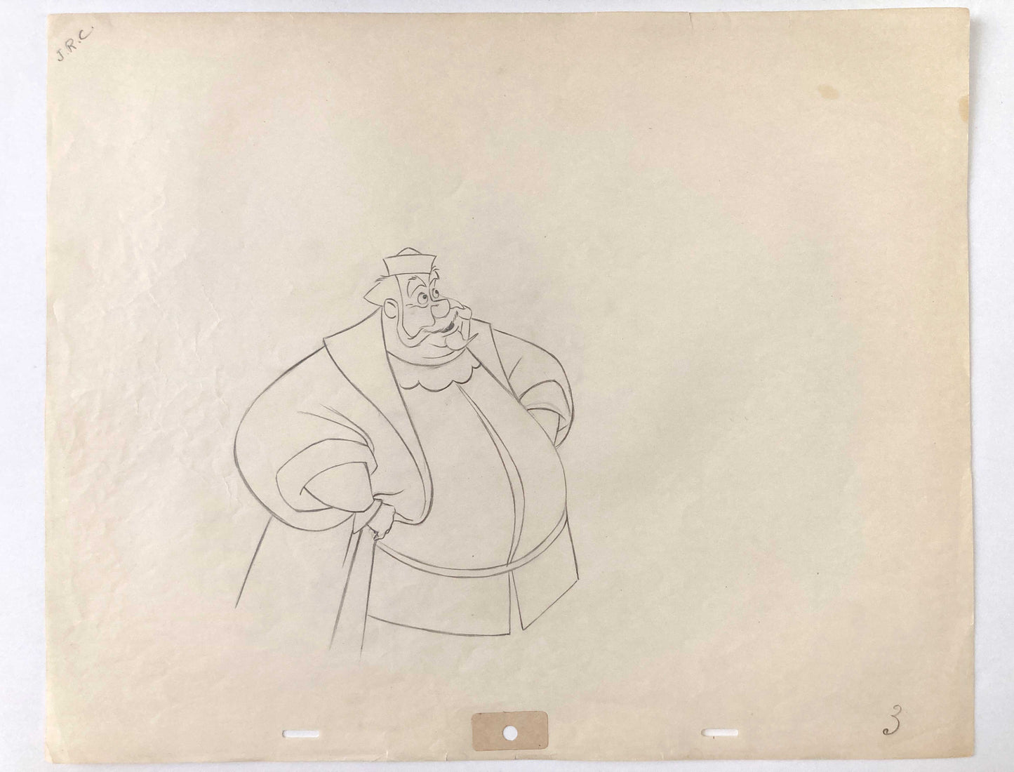 SLEEPING BEAUTY : King Hubert Original Animation Drawing (Walt Disney, 1959)