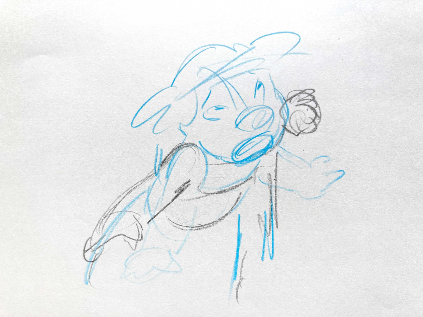 LILO & STITCH : Lilo Original Production Drawing (Walt Disney, 2002)