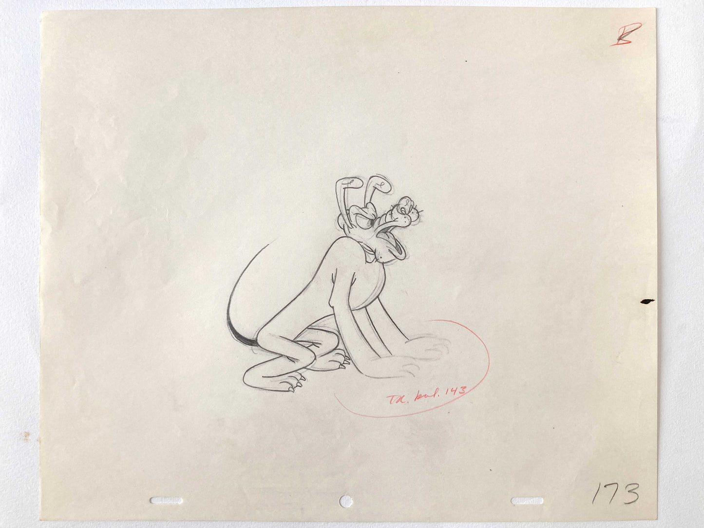 PLUTO : Original Animation Drawing (Walt Disney, 1950)