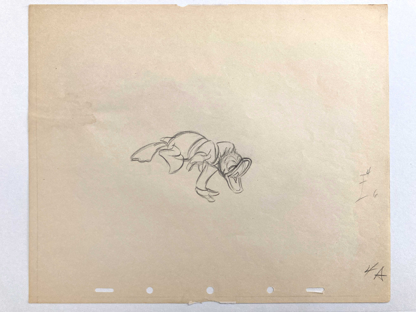 DONALD DUCK : Original Animation Drawing (Walt Disney, 1940's)