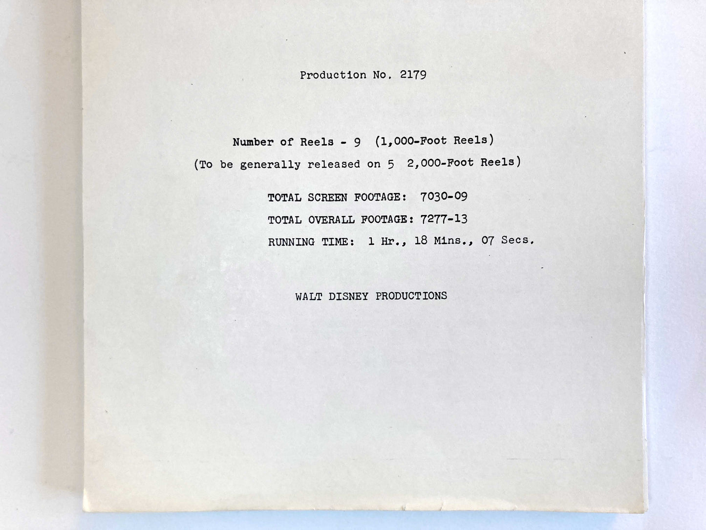 THE JUNGLE BOOK : Original 1967 Script from Walt Disney Productions