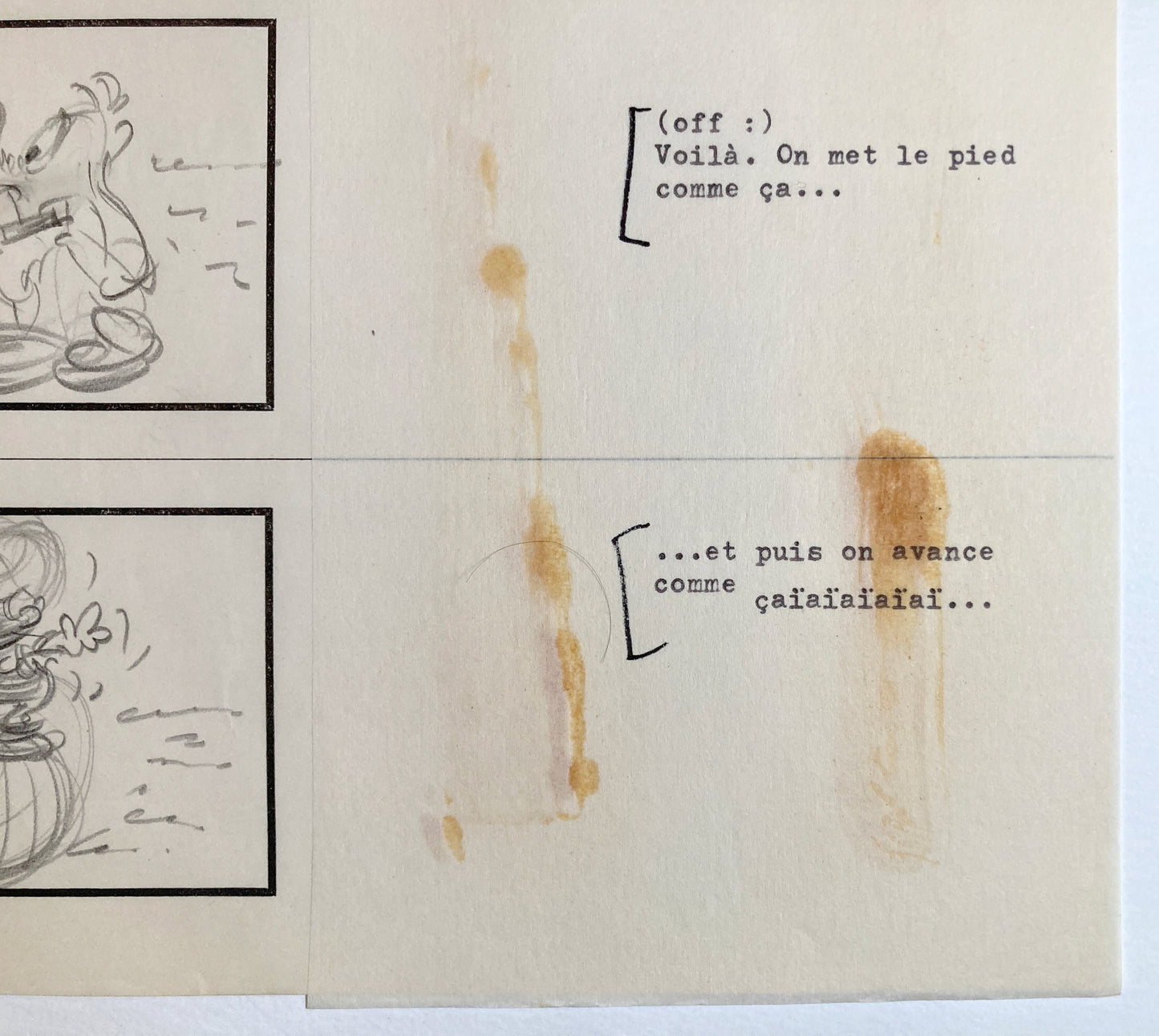 BOULE & BILL (1975) : Original Storyboard Artwork by Jean Roba