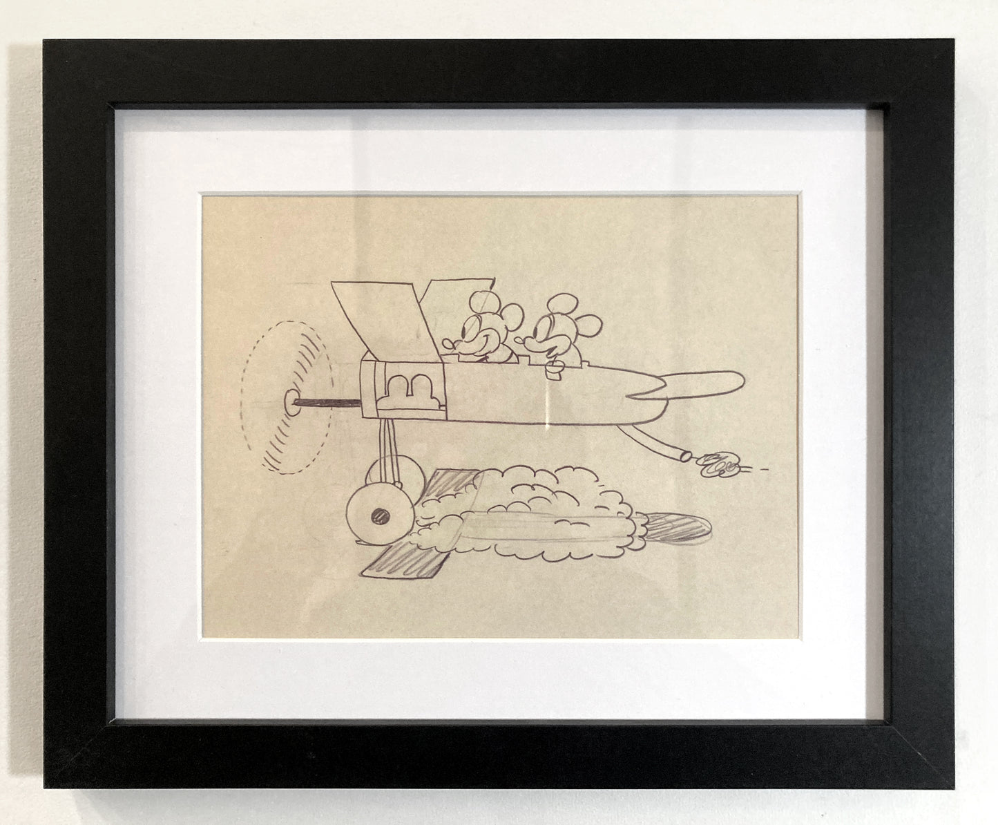 MICKEY MOUSE : Official Walt Disney FRAMED Reproduction - Plane Crazy (1928)