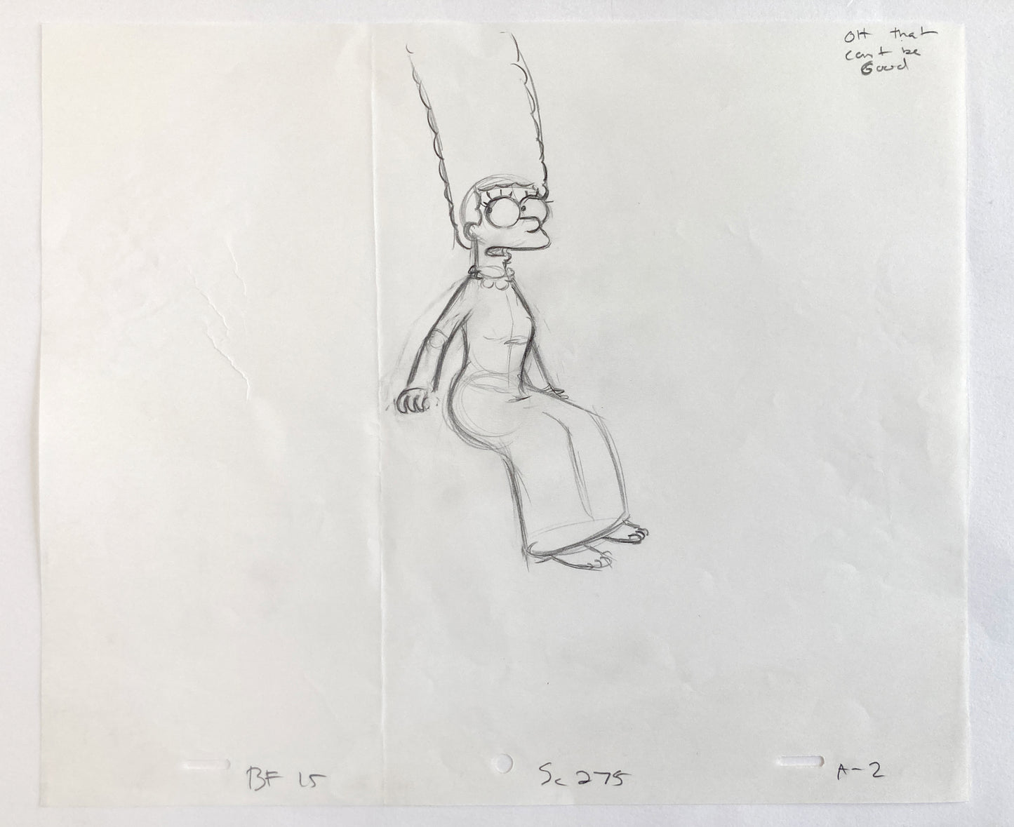 THE SIMPSONS : Original Animation Drawing of Marge Simpson