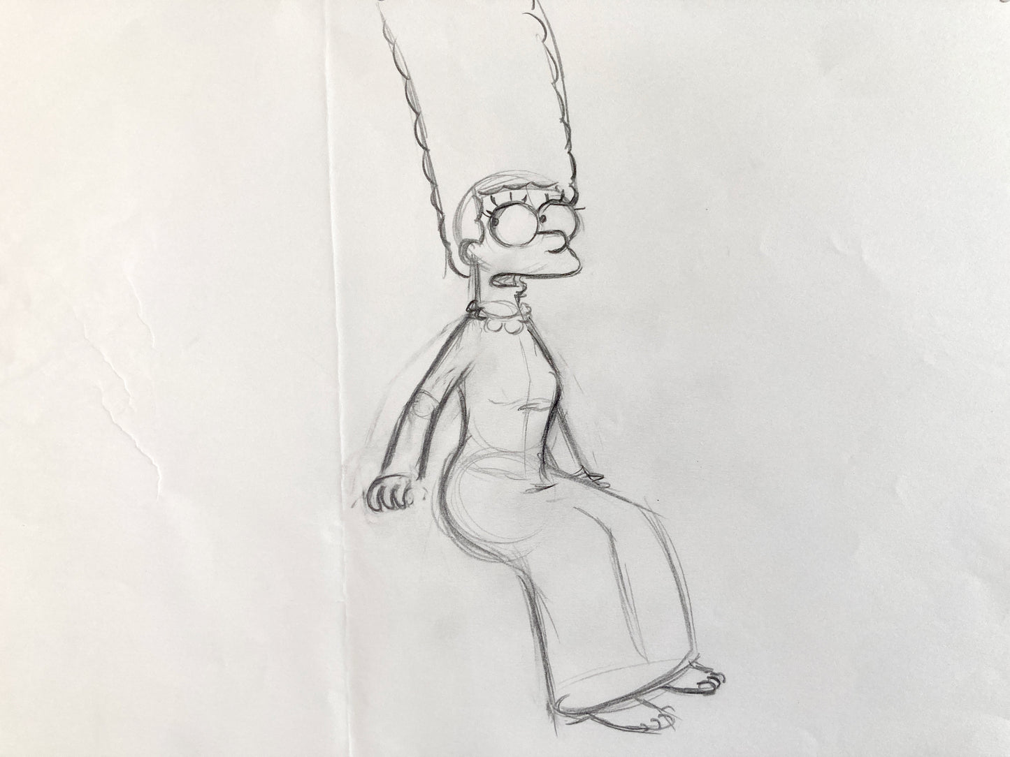 THE SIMPSONS : Original Animation Drawing of Marge Simpson