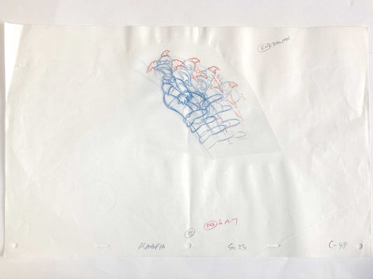 Original Animation Art of Krusty the Clown from the tv show The Simpsons