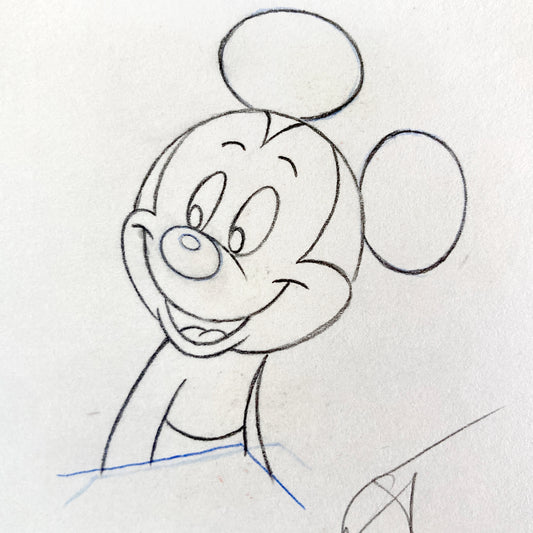 Original Animation Production Drawing of Mickey Mouse from a Tv Commercial