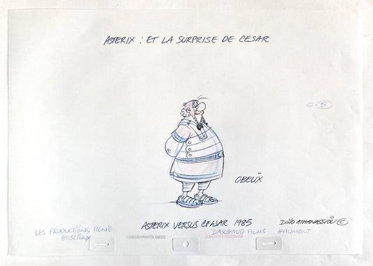 Asterix Versus Caesar Original Animation Art Signed by Dino Athanassiou (Gaumont Studios, 1985)