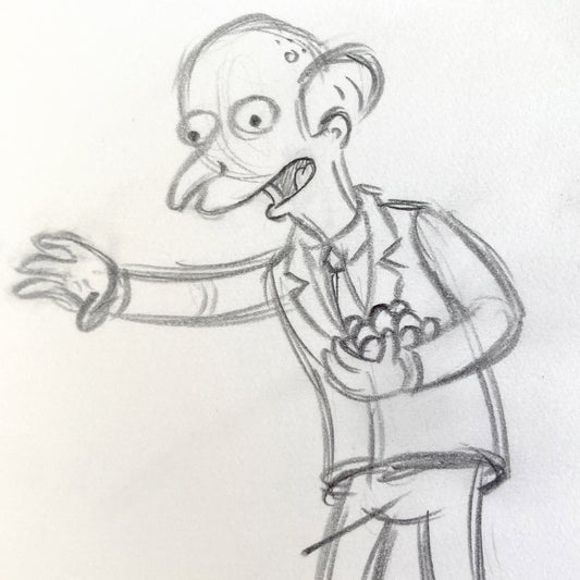 The Simpsons Original Animation Drawing