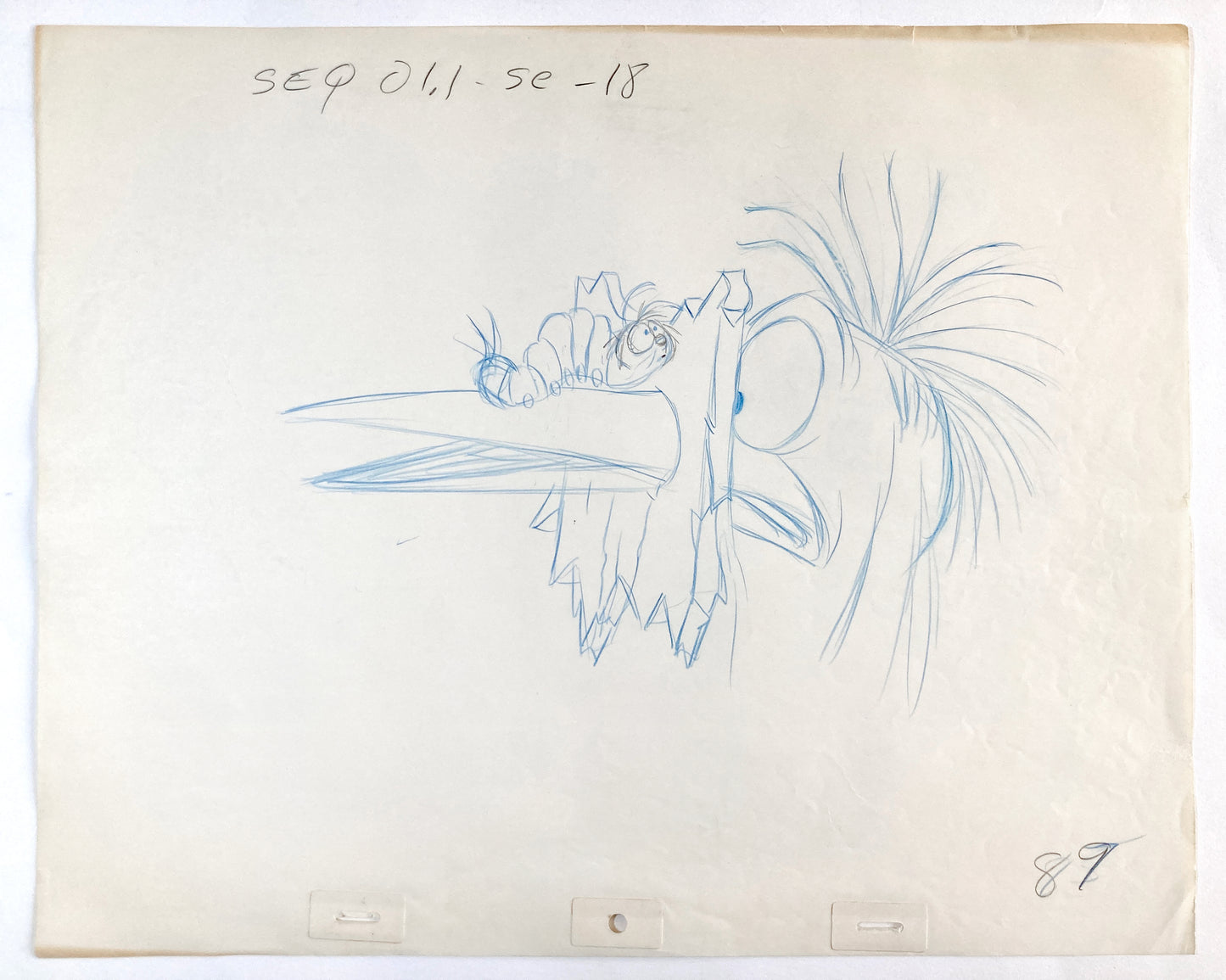 Original Animation Production Drawing from The Fox and the Hound