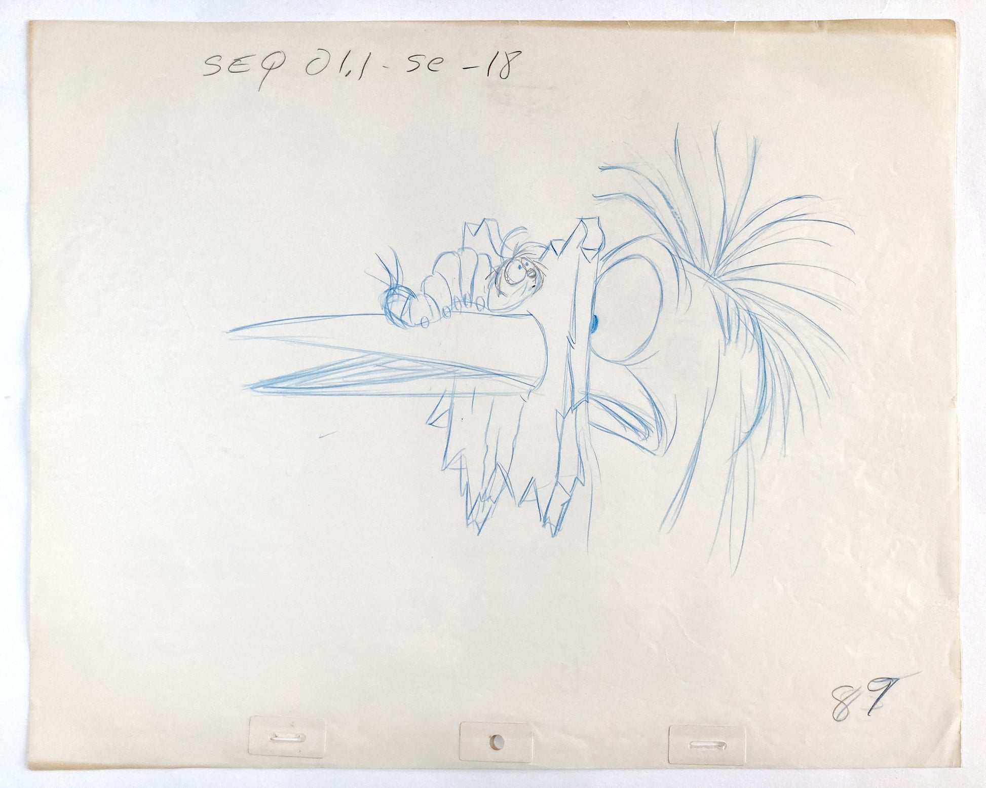 Original Animation Production Drawing from The Fox and the Hound