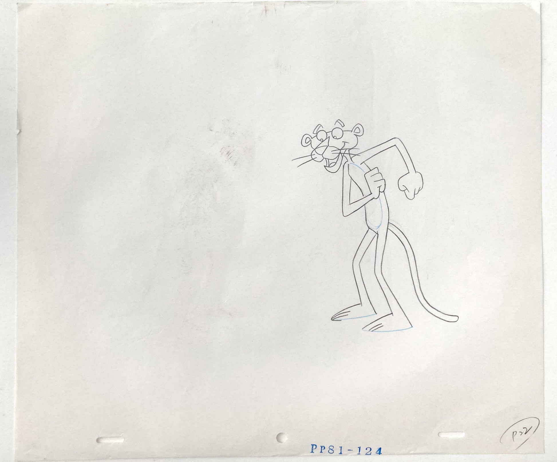 Original Animation Art Drawing of The Pink Panther