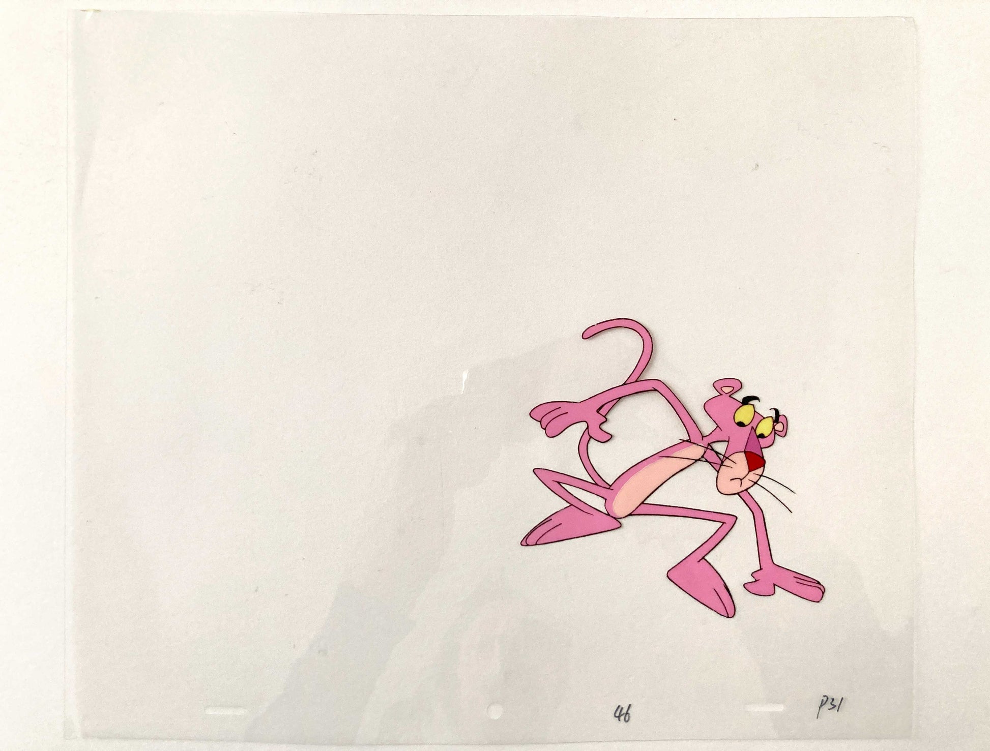 Original Animation Art Cel From The Pink Panther