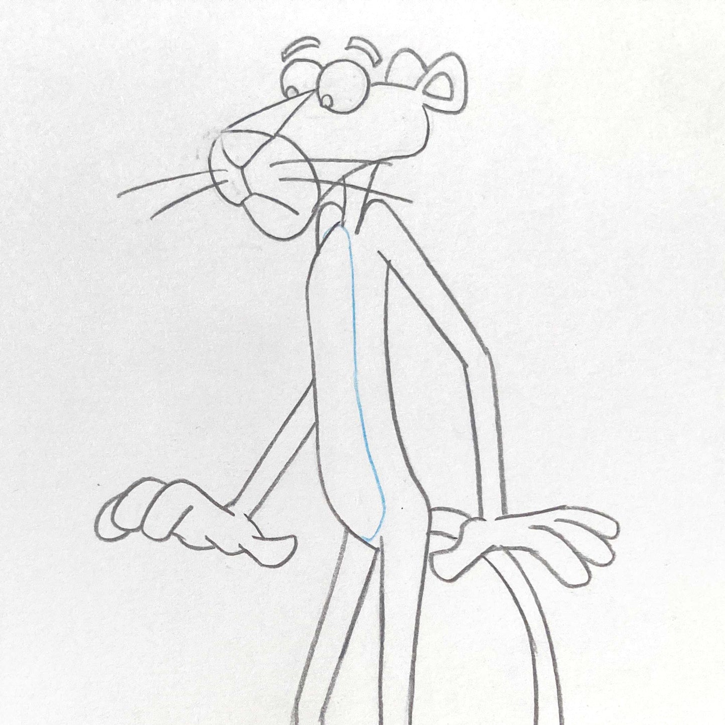 Original Animation Art Drawing of The Pink Panther