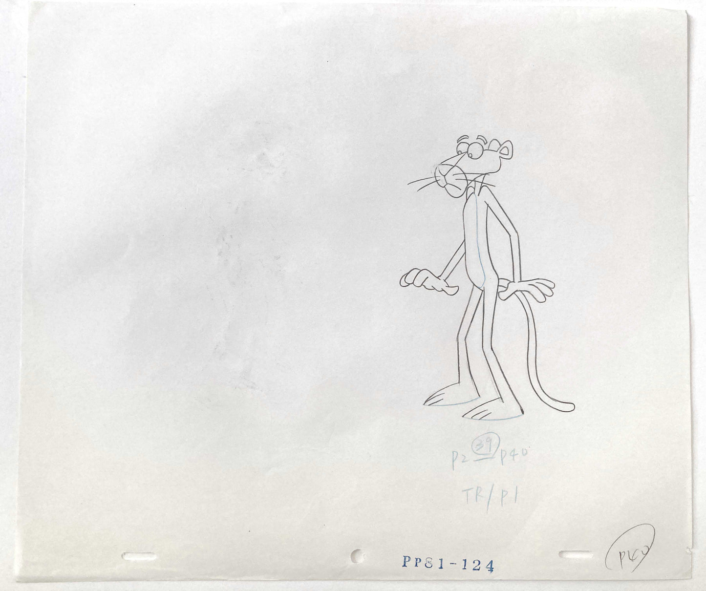 Original Animation Art Drawing of The Pink Panther