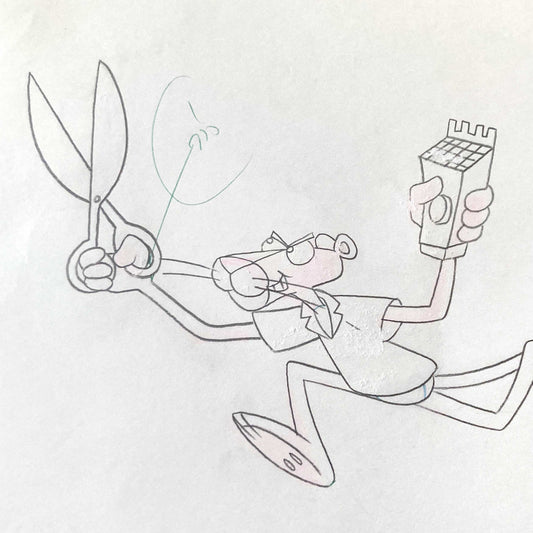 Original Animation Production Art Drawing from The Pink Panther