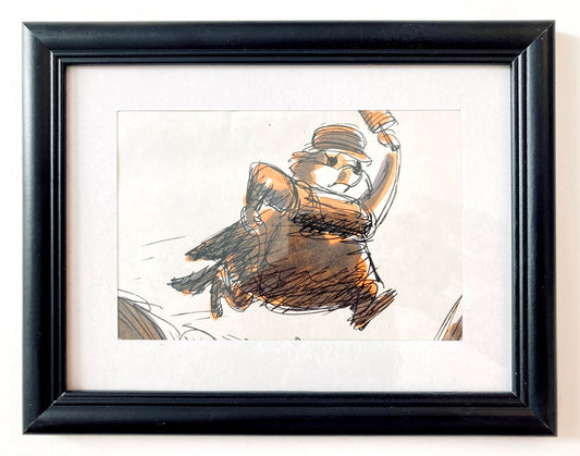 Framed Original Storyboard Drawing from The Rescuers by Ted Barman (Walt Disney Studios)