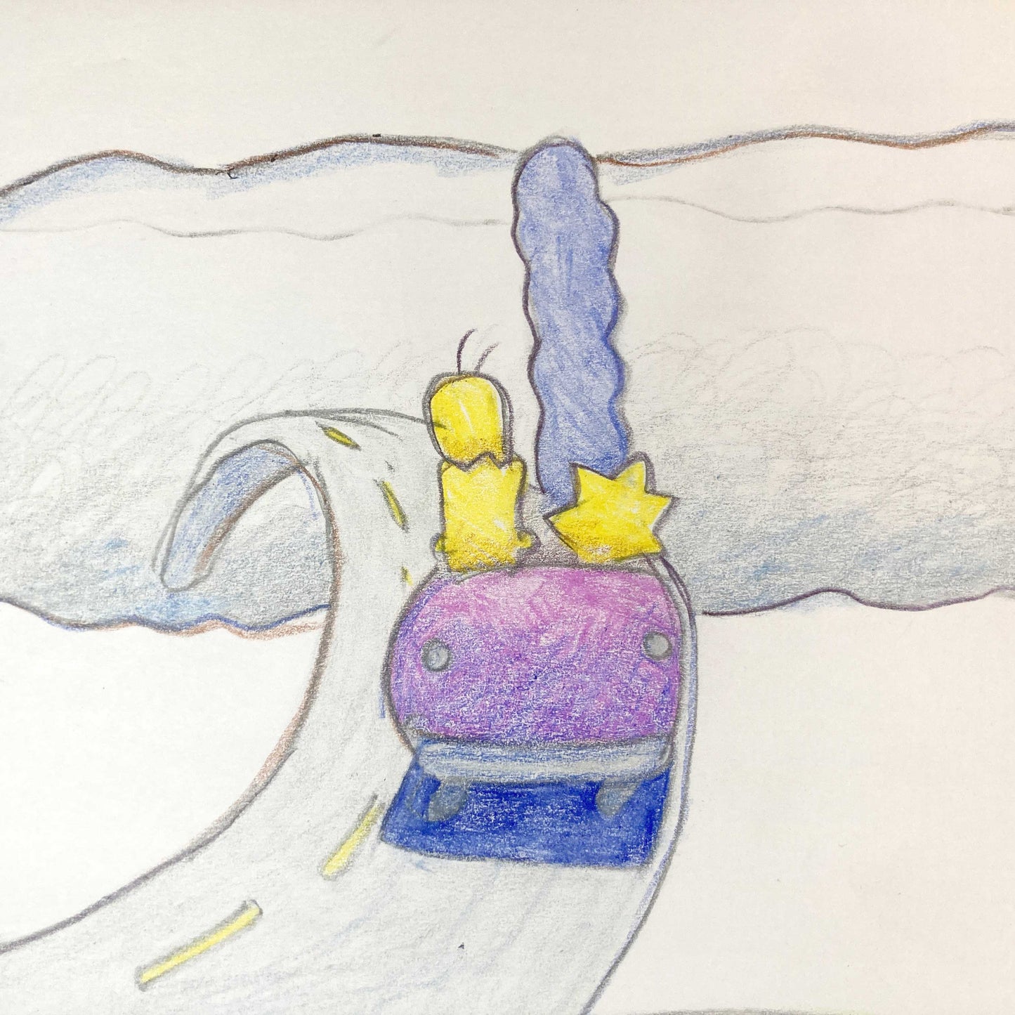 Original Animation Production Drawing from The Simpsons by Bill Plympton