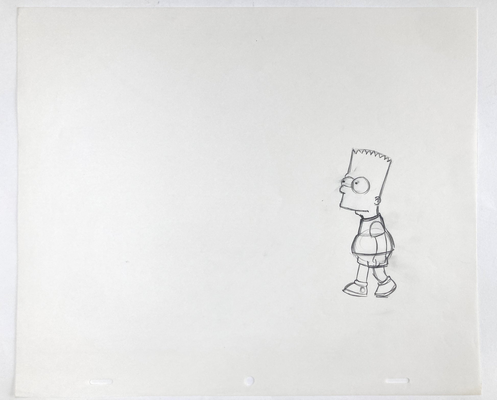 Original Animation Production Art Drawing of BART from The Simpsons