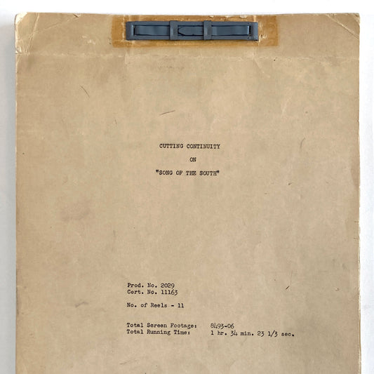 Production Script from 1946 of The Song of the South (Walt Disney Productions)