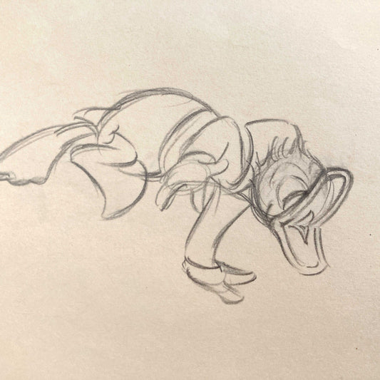 DONALD DUCK : Original Animation Drawing (Walt Disney, 1940's)