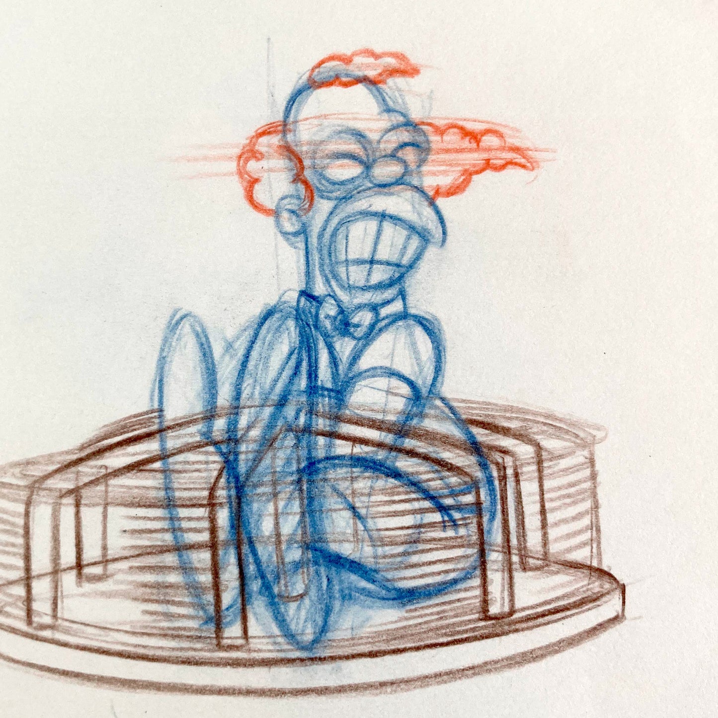 THE SIMPSONS : Original Animation Drawing of Krusty the Clown (2008)