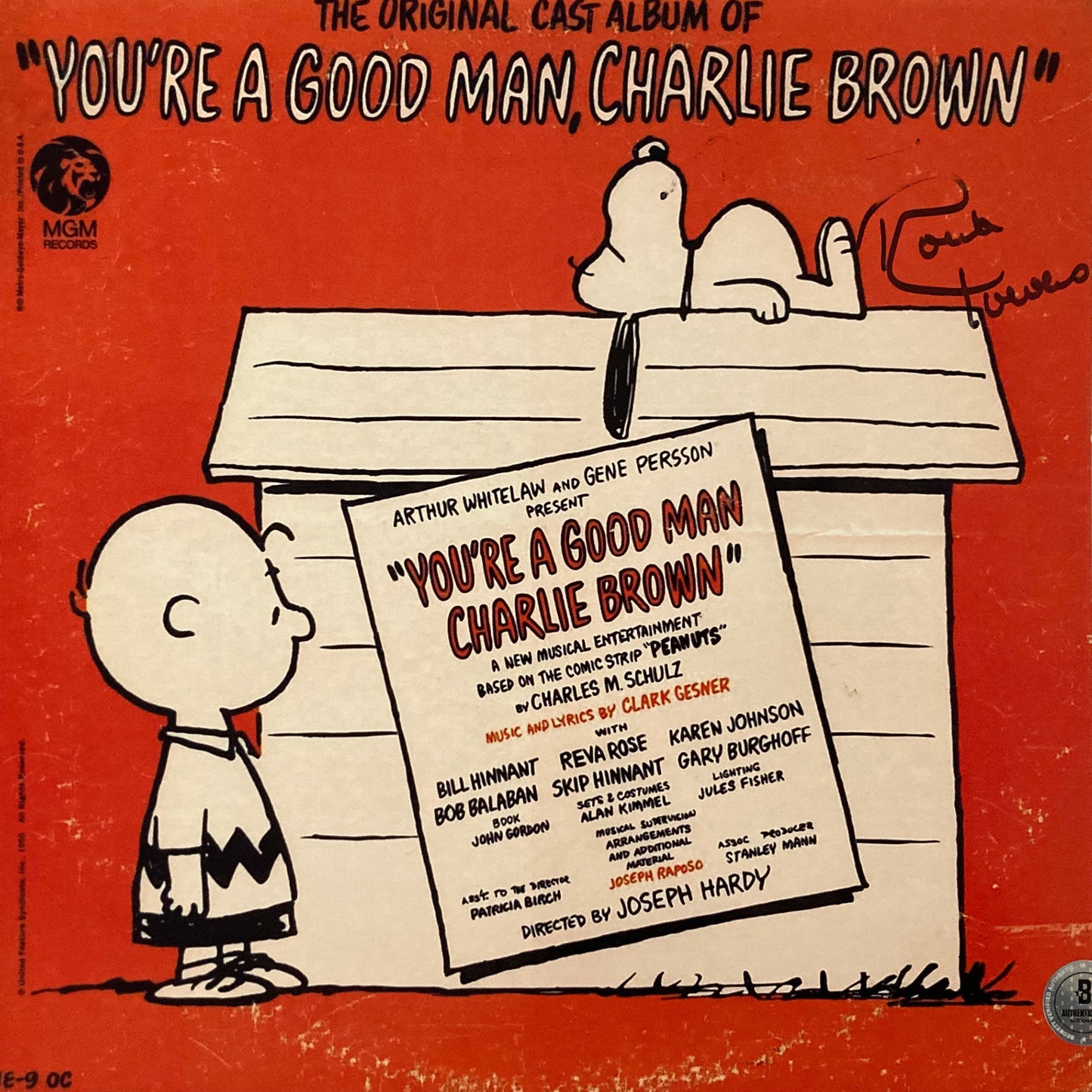 SNOOPY & CHARLIE : Autographed Illustration by Robert Towers