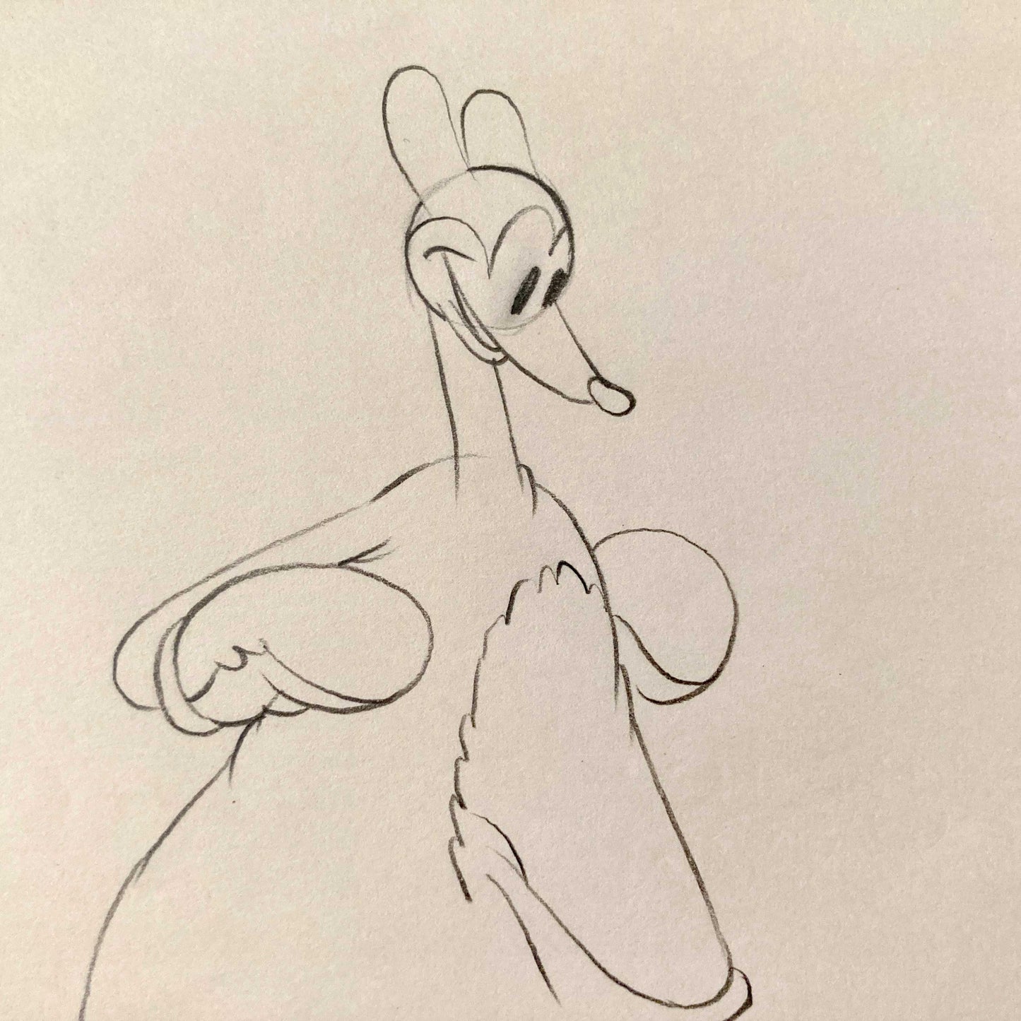 MICKEY KANGAROO : Original Animation Drawing (Walt Disney, 1935)